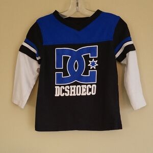 DC black and blue long sleeve tee shirt